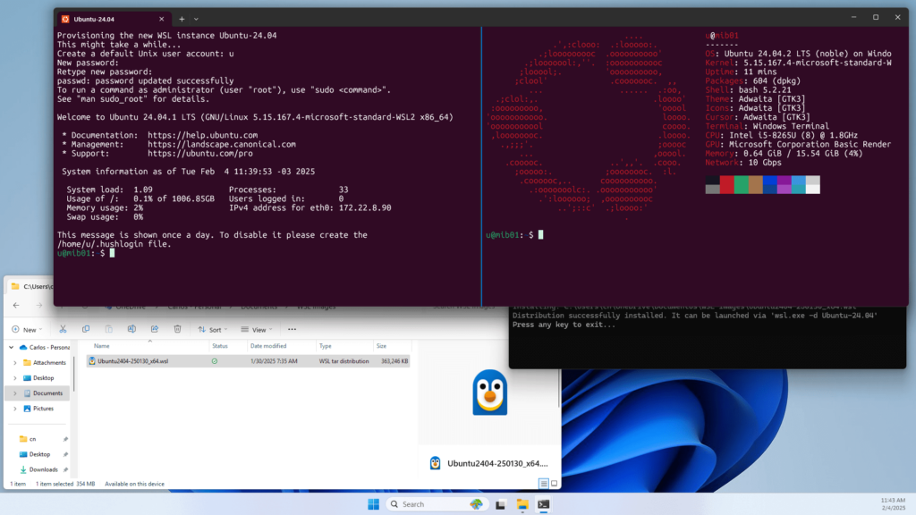 Install Ubuntu on WSL from tar File Install Ubuntu on WSL from tar File