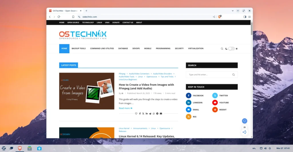Brave Web Browser in Zorin OS 17.3