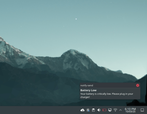 Monitor Battery Levels On Linux With Notifications Using battmon ...