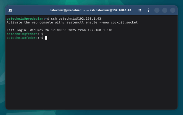 How To Set Up And Configure SSH On Fedora Linux 43 - OSTechNix