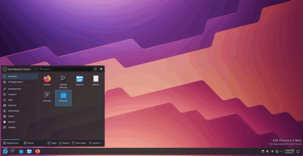 Fedora KDE Plasma Desktop Fedora KDE Plasma Desktop