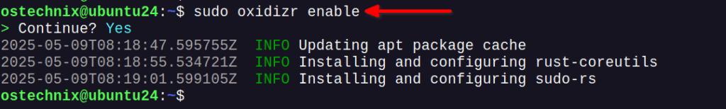 Install Rust Alternatives to Unix Tools with oxidizr in Ubuntu