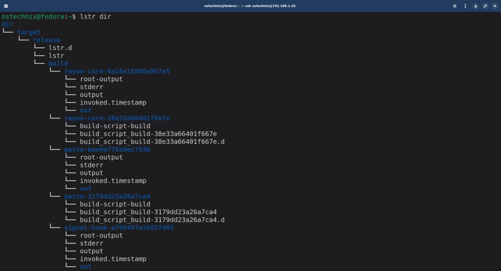 List the Contents of a Directory using lstr Command