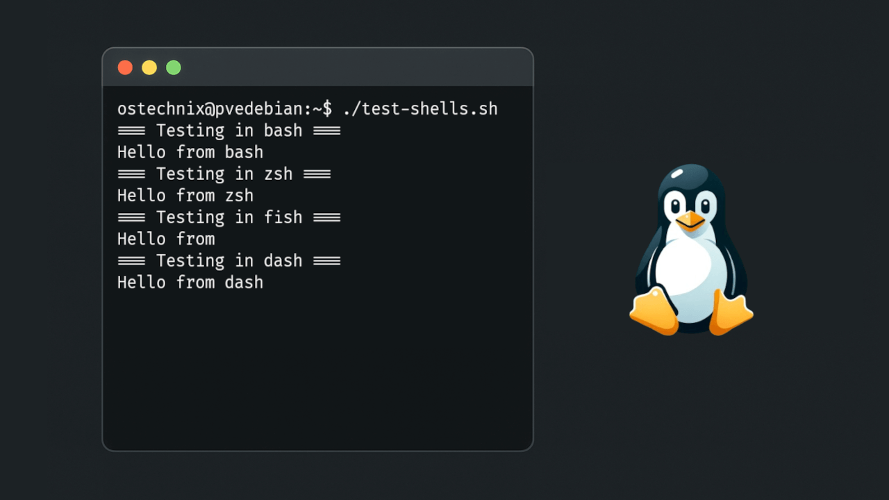 How To Run Multiple Shells In Linux: Bash, Fish, Zsh And More - OSTechNix