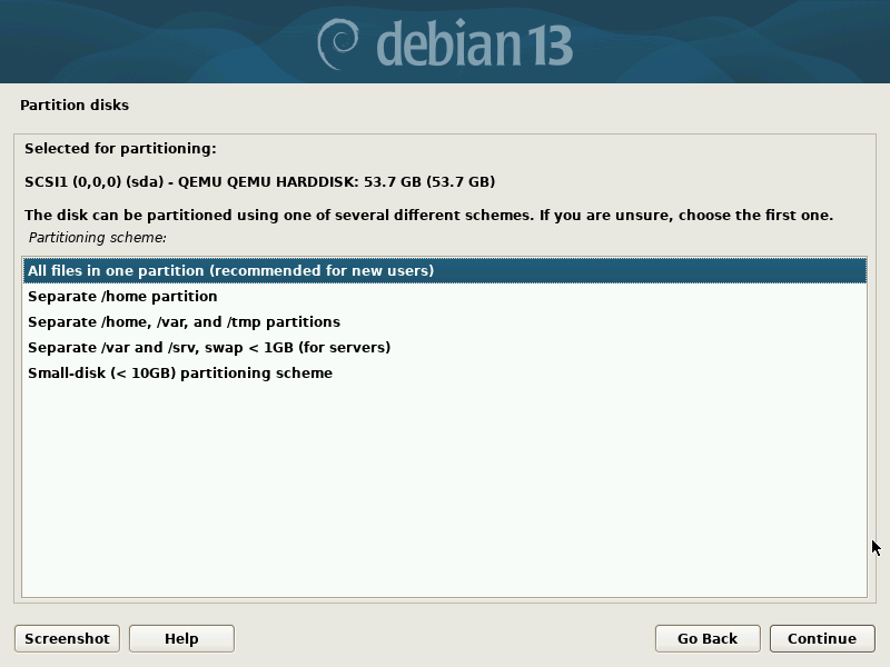 Choose Partitioning Scheme Choose Partitioning Scheme