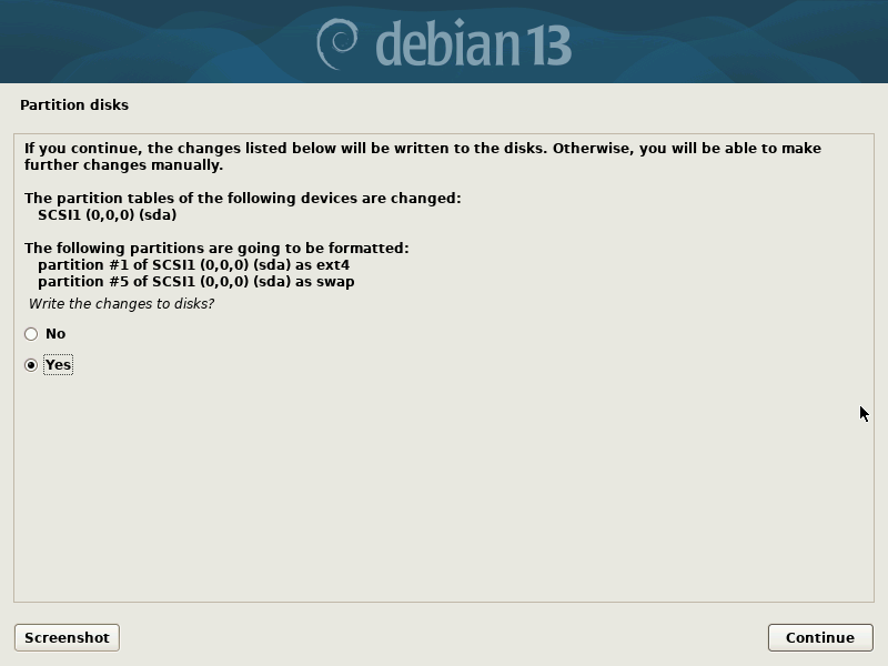 Confirm Writing Changes to Disk Confirm Writing Changes to Disk