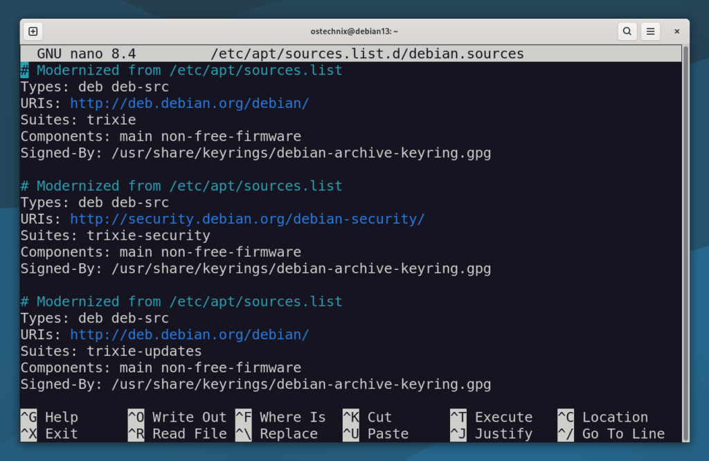 Debian Sources List in New deb822 Format Debian Sources List in New deb822 Format