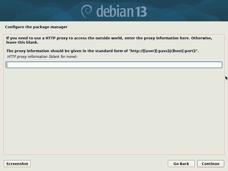 Enter HTTP Proxy Server Details Enter HTTP Proxy Server Details