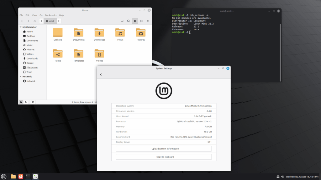 Linux Mint 22.1 Beta Desktop