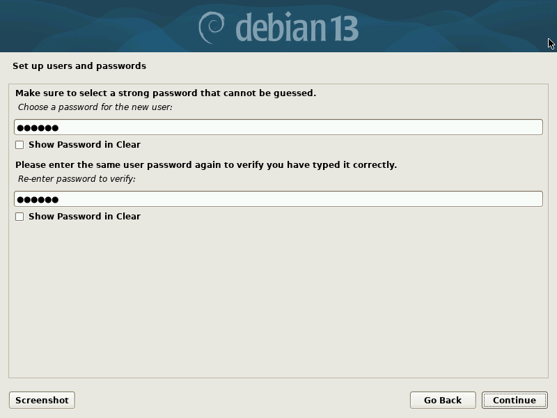 Set User Password Set User Password