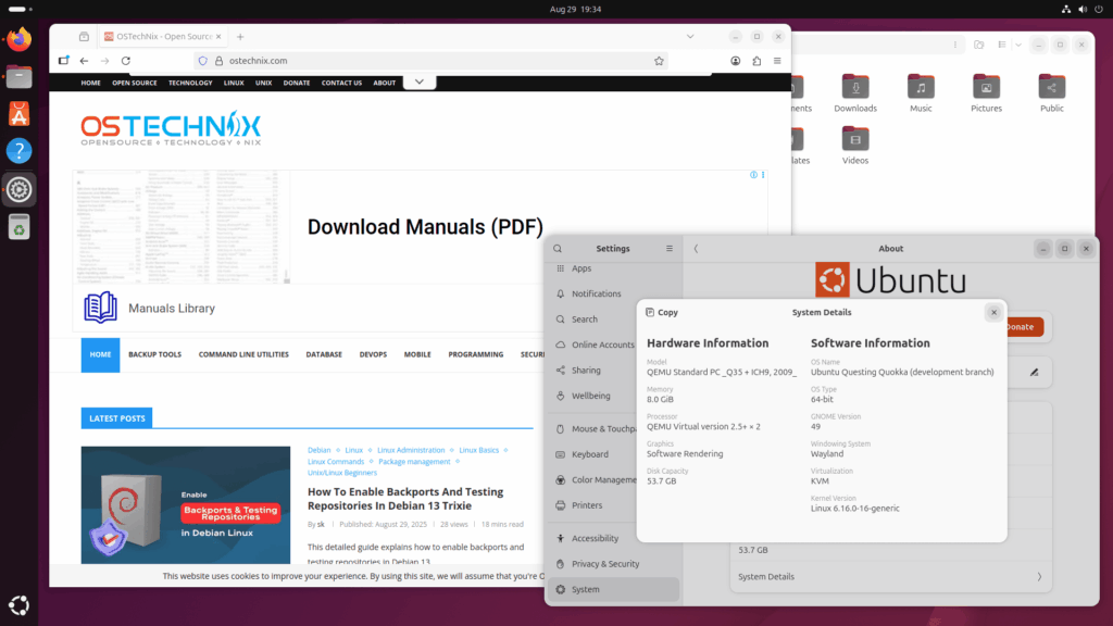 Ubuntu 25.10 Questing Quokka Snapshot 4
