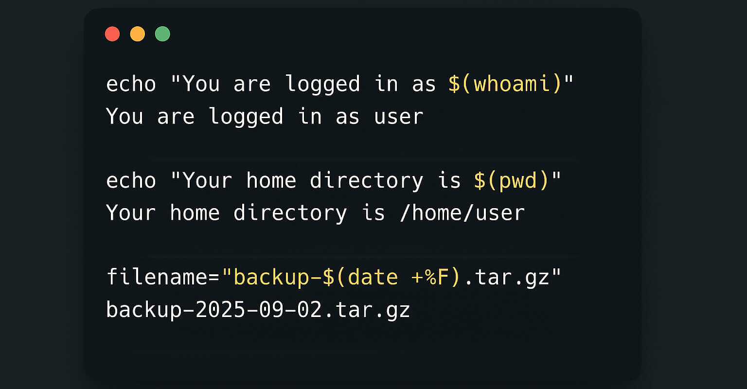 Bash Command Substitution Explained with Examples