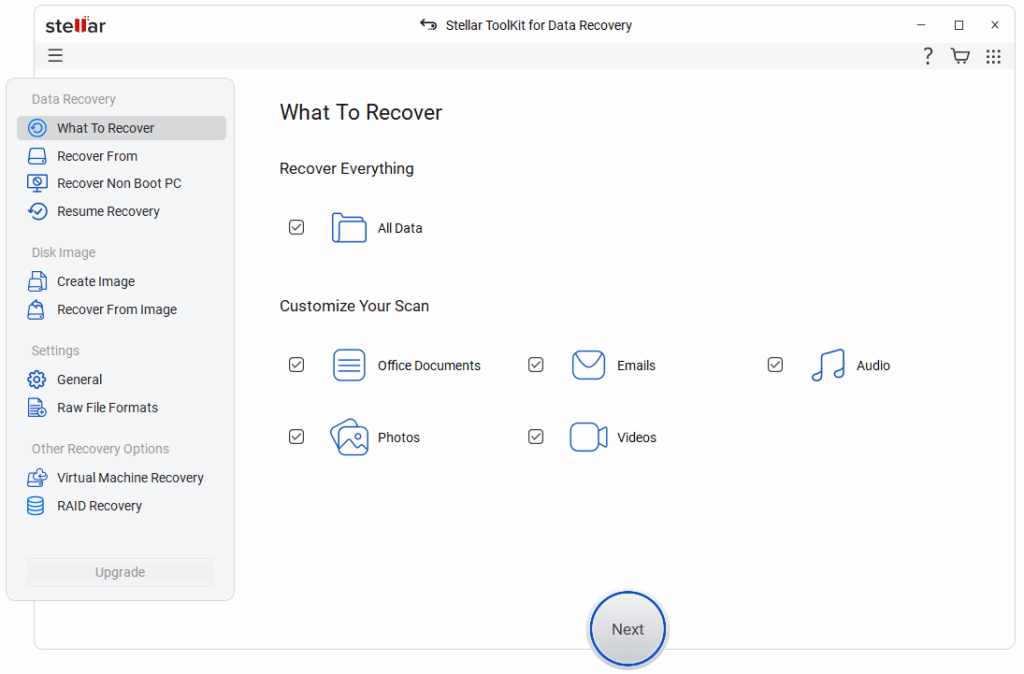 Launch Stellar Toolkit for Data Recovery Launch Stellar Toolkit for Data Recovery