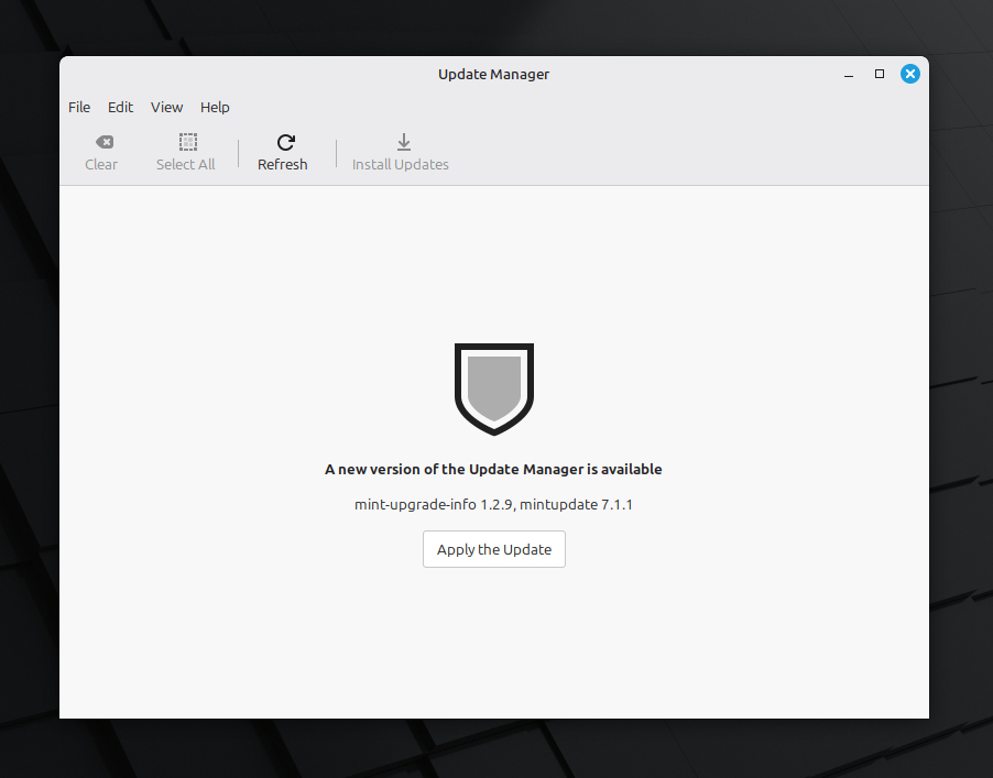 Update Linux Mint Update Manager App Update Linux Mint Update Manager App