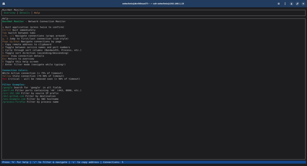 RustNet Help Section RustNet Help Section