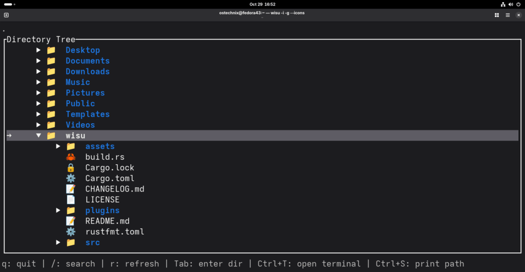 Wisu Interactive Directory Viewer