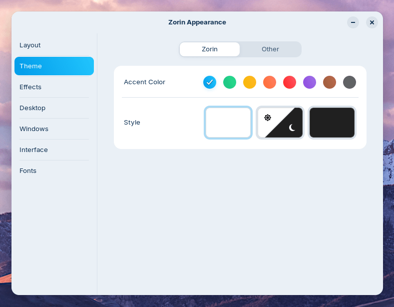 Zorin Appearance App Zorin Appearance App