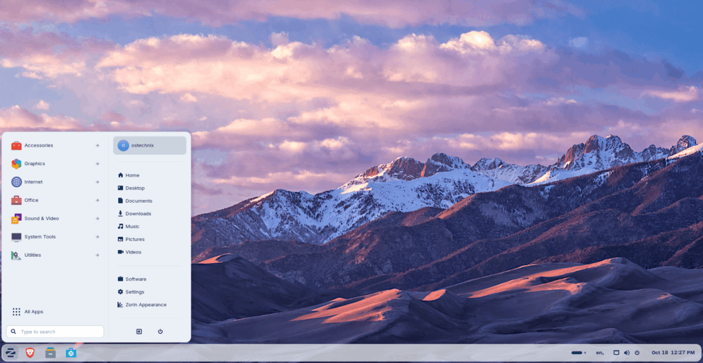 Zorin OS 18 Desktop Zorin OS 18 Desktop
