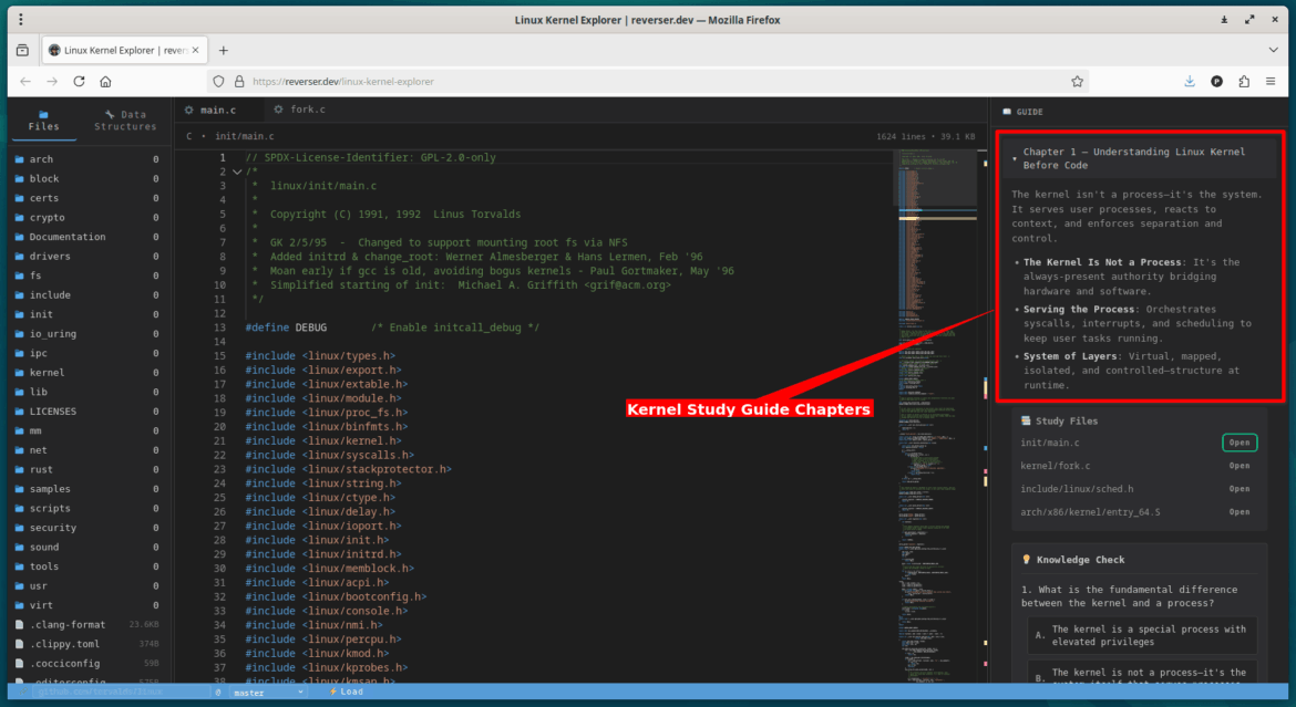 Learn Linux Kernel Internals with Linux Kernel Explorer - OSTechNix