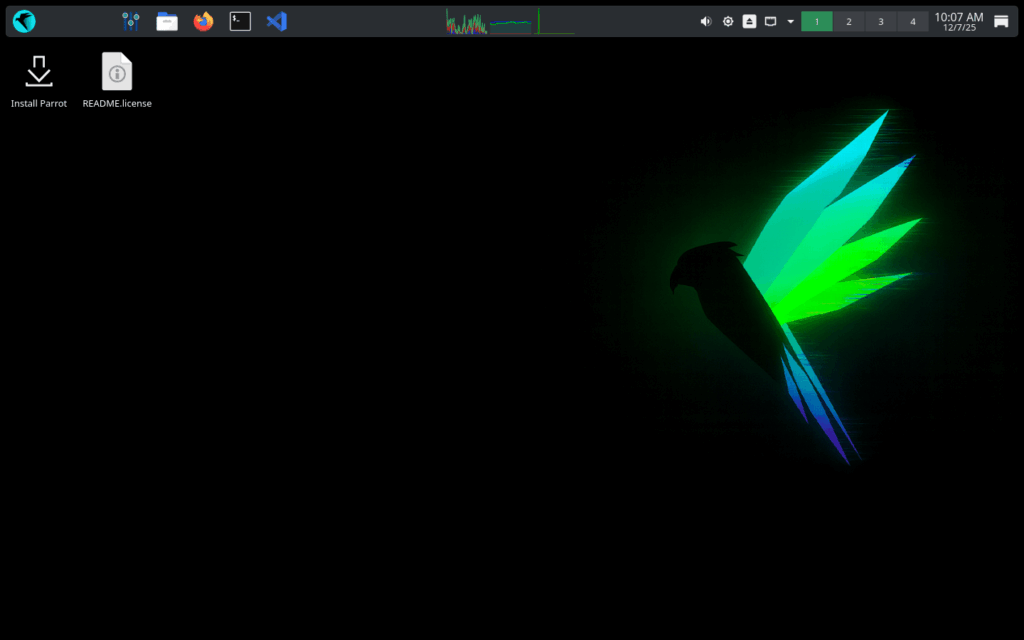 ParrotOS 7 Beta Desktop ParrotOS 7 Beta Desktop