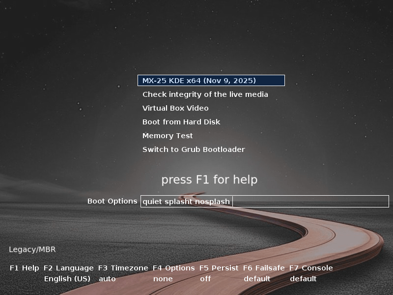 Boot MX Linux Boot MX Linux