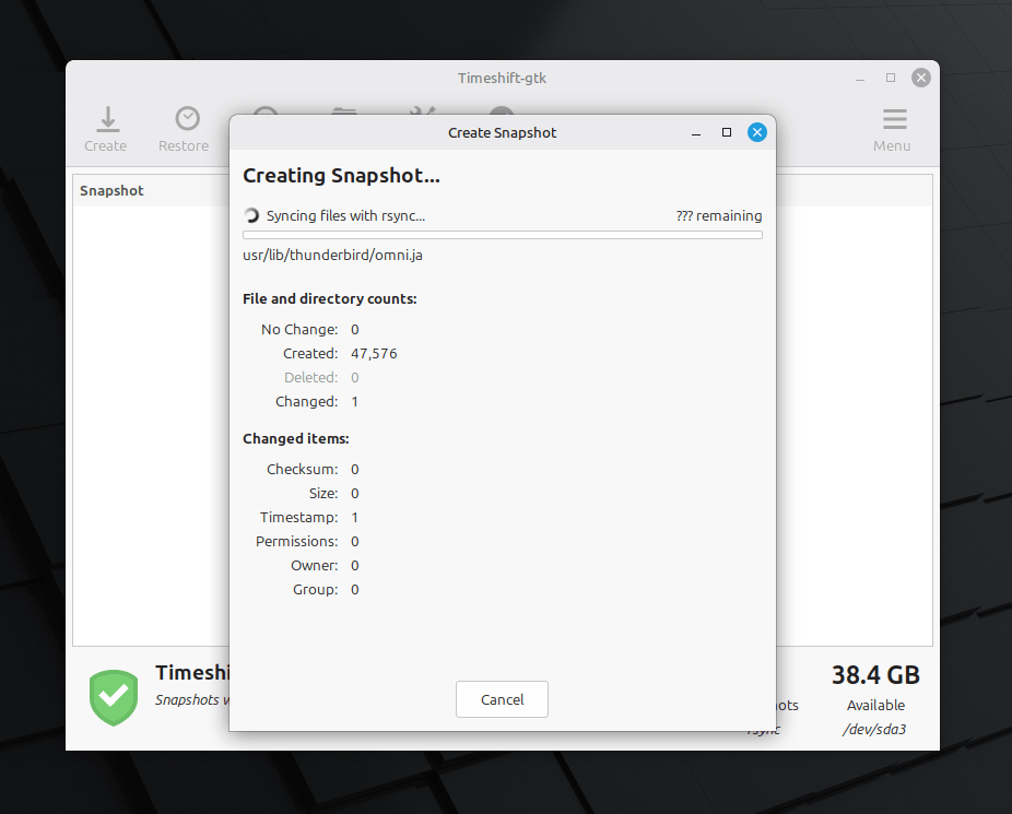 Creating System Snapshot using Timeshift in Linux Mint Creating System Snapshot using Timeshift in Linux Mint