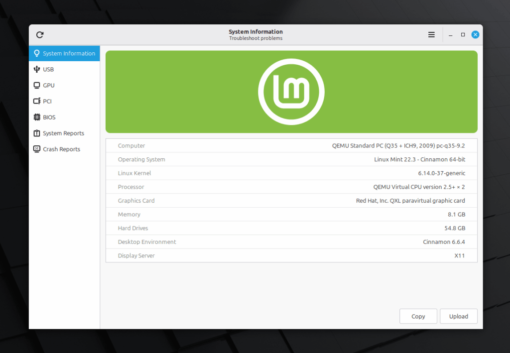 System Information in Linux Mint 22.3 Zena System Information in Linux Mint 22.3 Zena