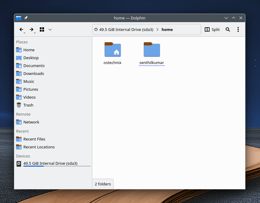 User Home Directories in Dolphin File Manager User Home Directories in Dolphin File Manager