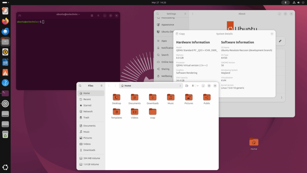 Ubuntu 26.04 LTS Resolute Raccoon Beta Desktop Ubuntu 26.04 LTS Resolute Raccoon Beta Desktop