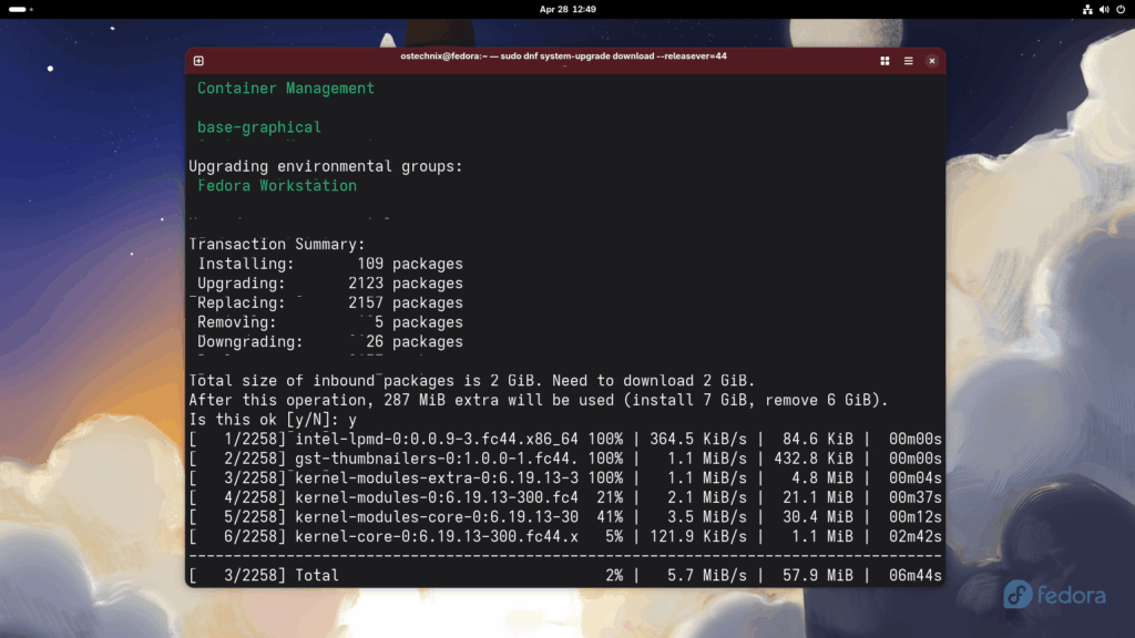 Fedora 44 Upgrade Fedora 44 Upgrade