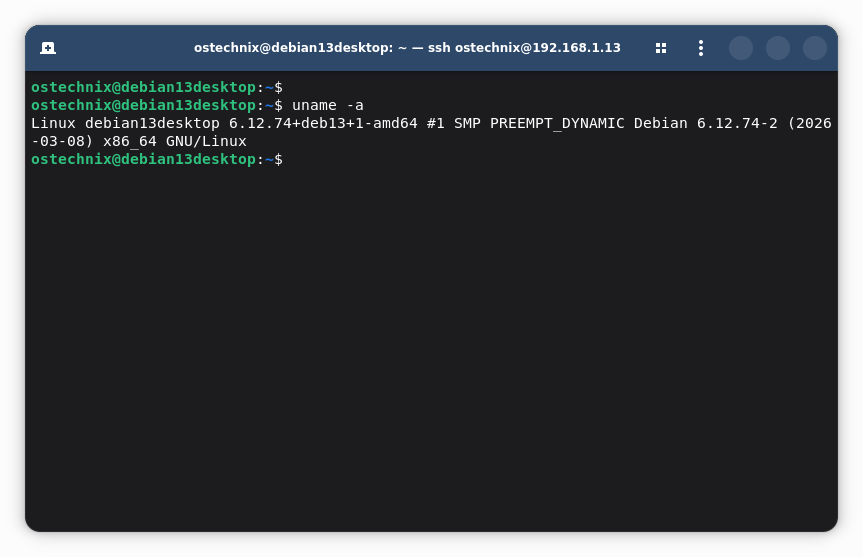 uname Command Output uname Command Output