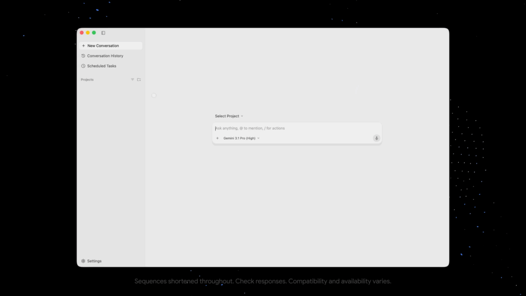 Antigravity 2.0 Desktop Interface Antigravity 2.0 Desktop Interface