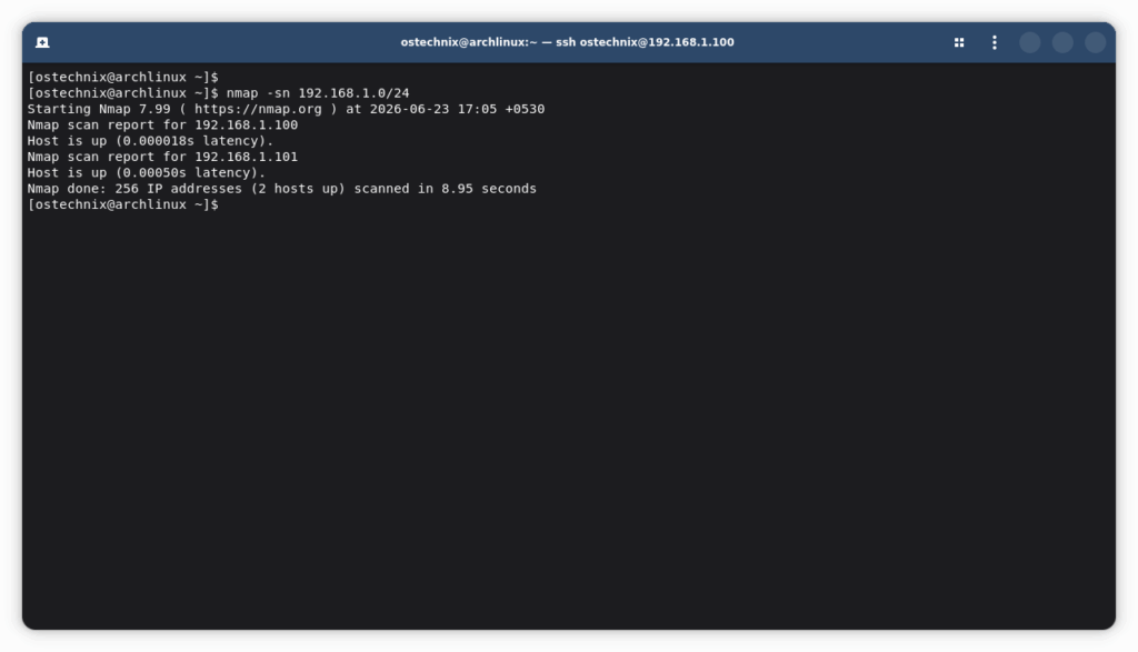 Discover Live Hosts using Nmap Tool in Linux Discover Live Hosts using Nmap Tool in Linux