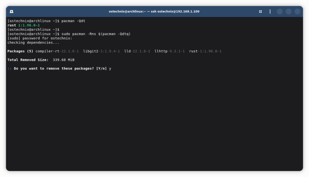 Remove Orphaned Packages in Arch Linux Remove Orphaned Packages in Arch Linux