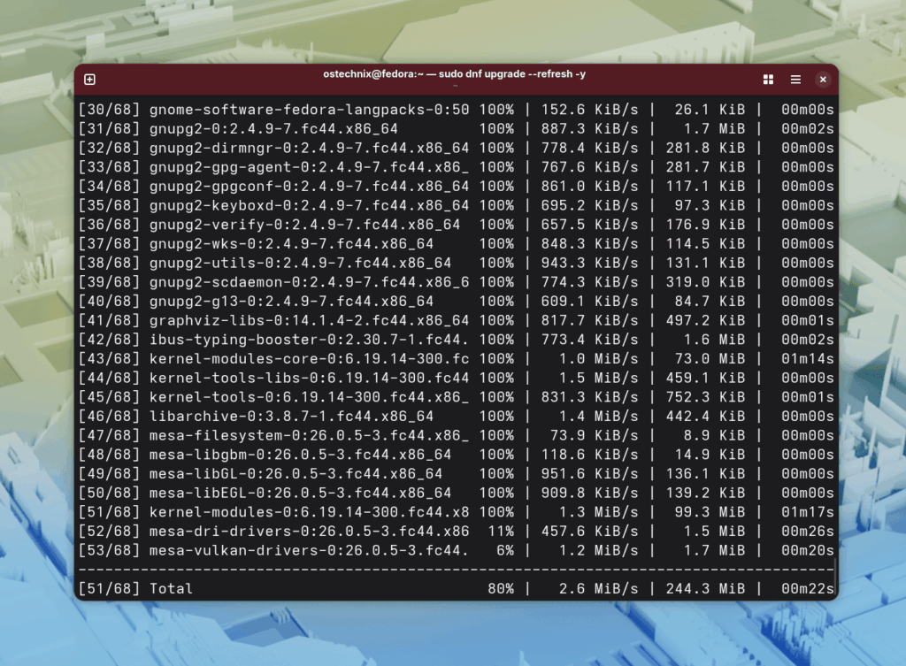 Update Fedora 44
