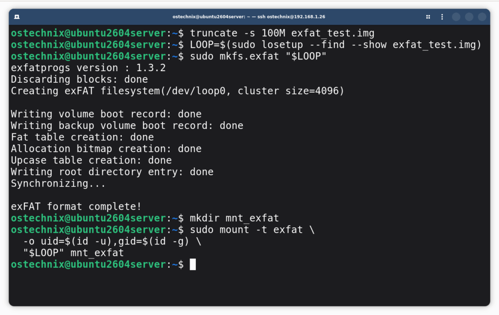 Create the exFAT Test Environment Create the exFAT Test Environment