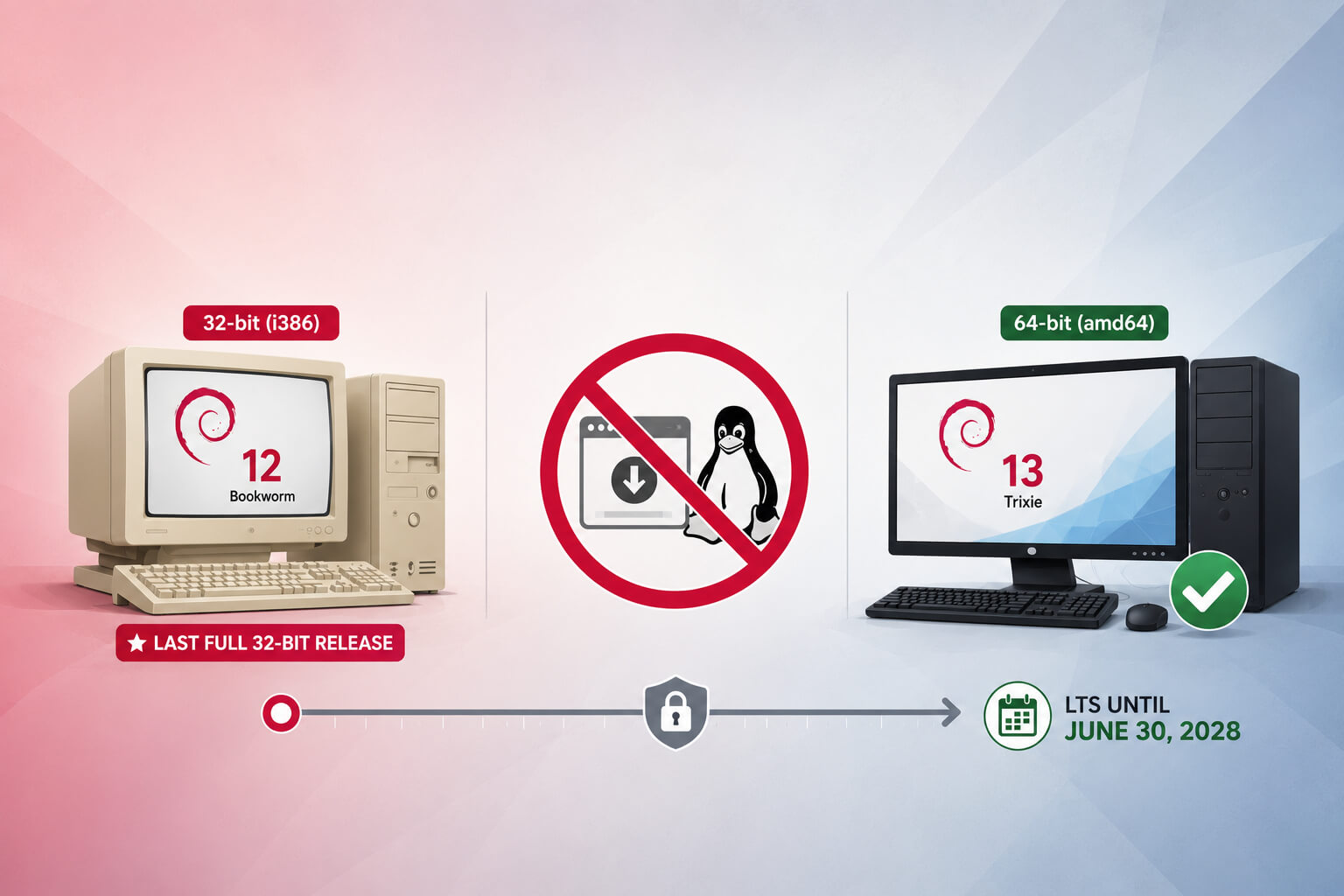Debian 12 Is the Last Full Debian 32-Bit Release - OSTechNix