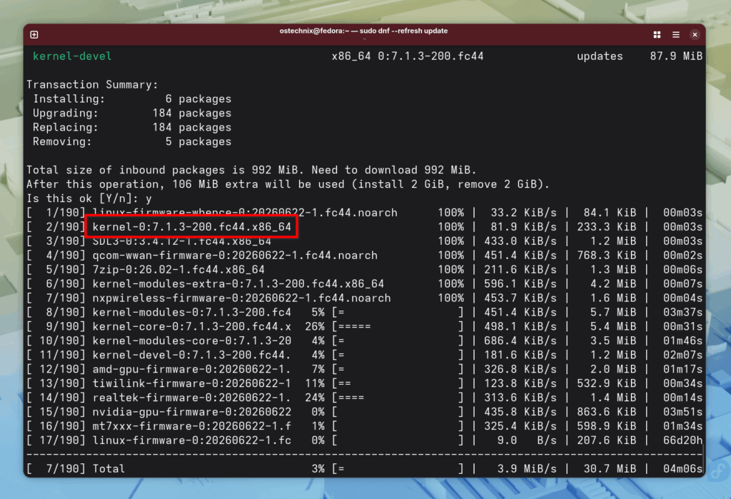 Linux Kernel 7.1 Has Officially Arrived in Fedora Linux Linux Kernel 7.1 Has Officially Arrived in Fedora Linux