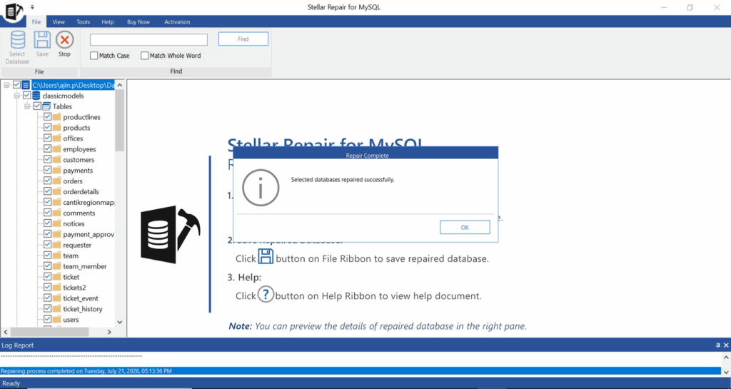 Repair Corrupted MySQL and MariaDB Databases with Stellar Repair for MySQL
