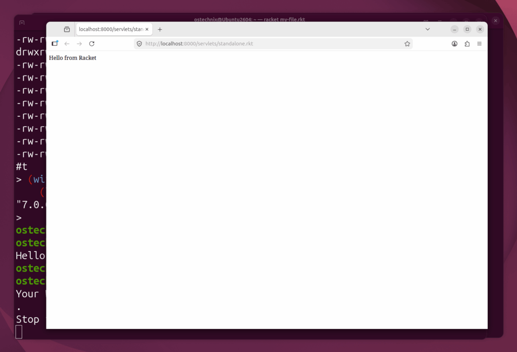 Running a Web Server with Racket Running a Web Server with Racket