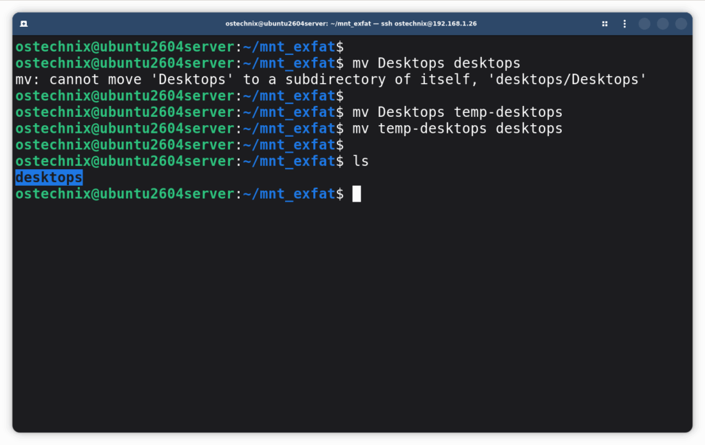 Using a Temporary Name to Rename Files on exFAT Using a Temporary Name to Rename Files on exFAT
