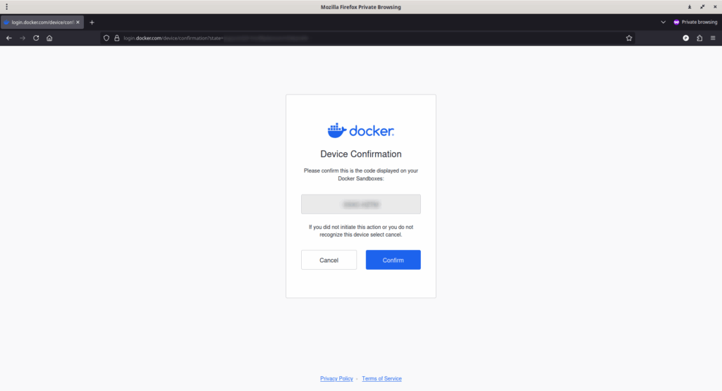 Docker Sandbox Confirmation Docker Sandbox Confirmation