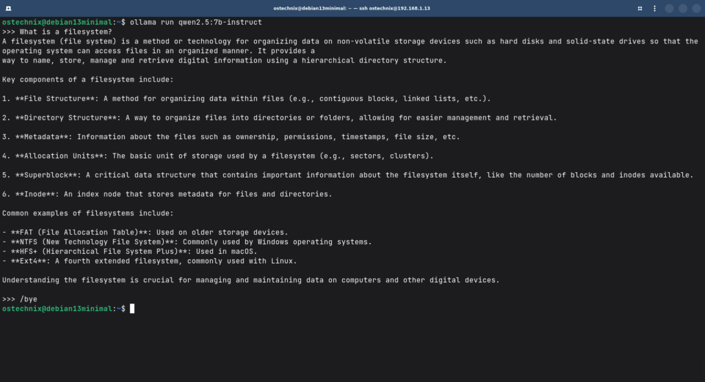 Download and Test a Large Language Model using Ollama in Linux Download and Test a Large Language Model using Ollama in Linux