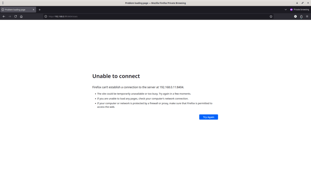 HAProxy statistics page of the MASTER node is Down HAProxy statistics page of the MASTER node is Down