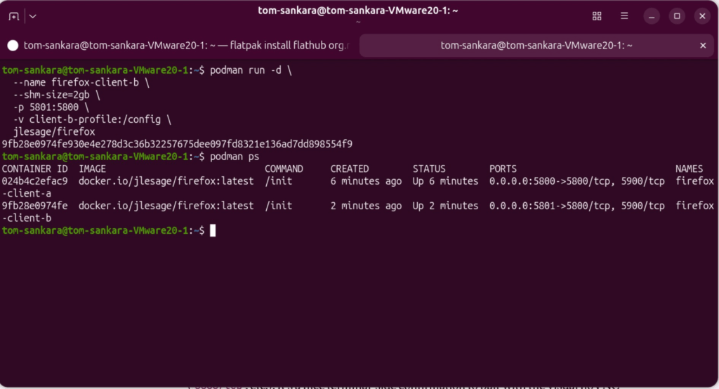 List Containers using Podman List Containers using Podman