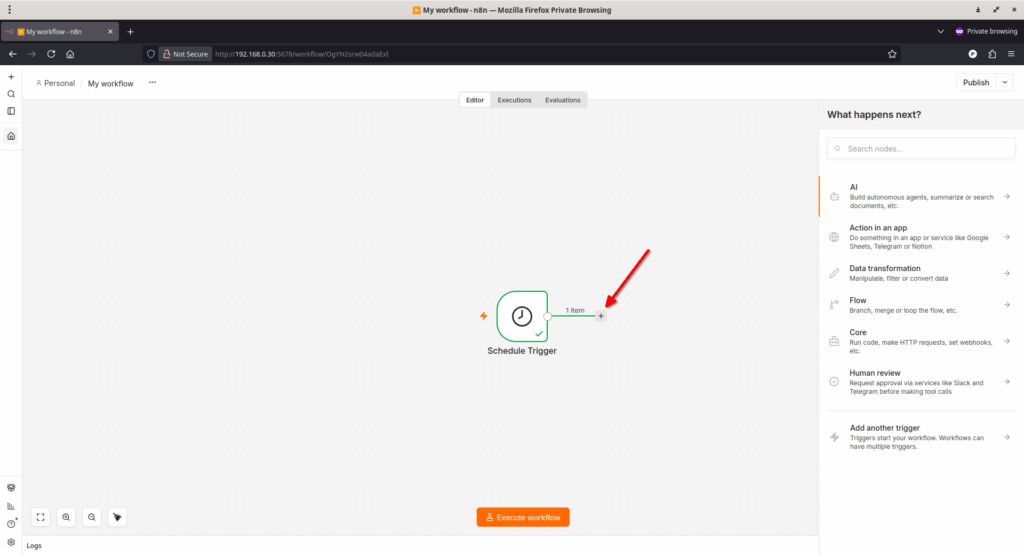 Add Action Node Add Action Node