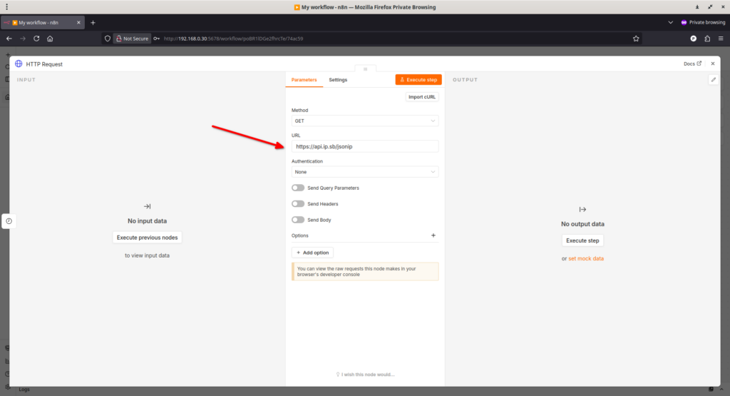 Configure HTTP Request Node Configure HTTP Request Node