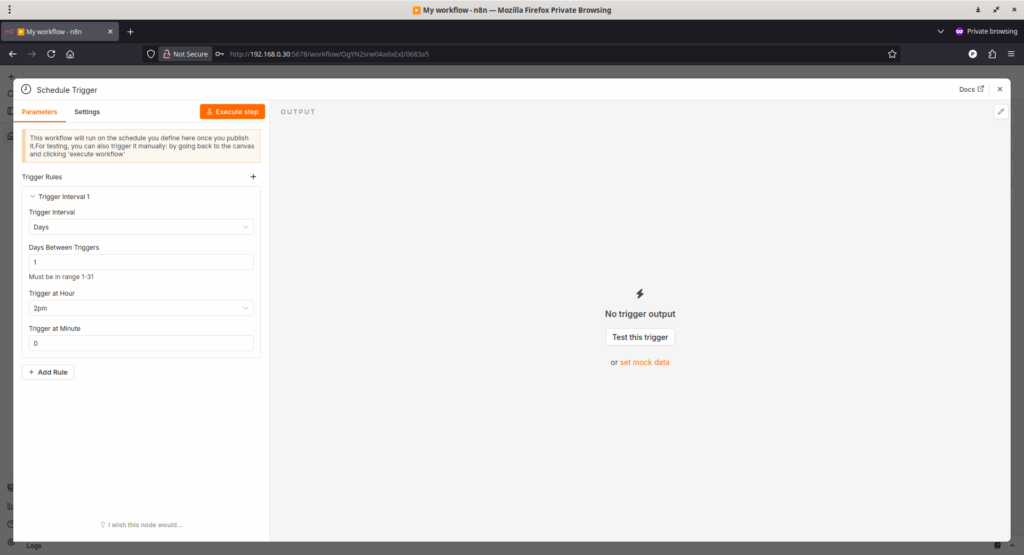 Configure Schedule Trigger Options Configure Schedule Trigger Options