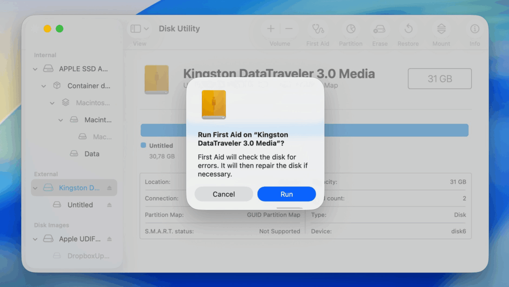 Check External Disk File System Errors in macOS Check External Disk File System Errors in macOS
