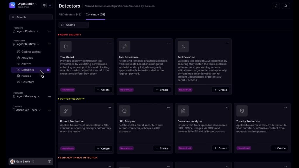 NeuralTrust Dashboard